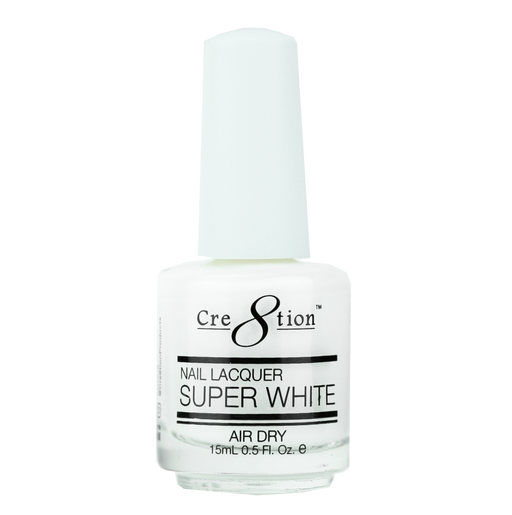 Cre8tion Nail Lacquer Super White, 14001, 0.5oz OK0924LK