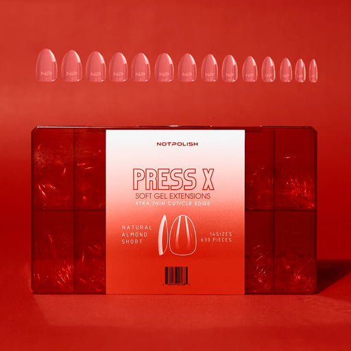 NotPolish Press X Tip BOX - Natural Almond Short (Pk: 630 pieces/Box)