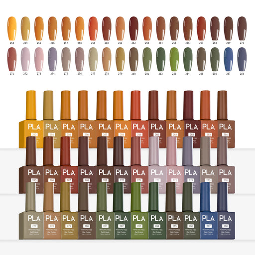 PLA 0.5oz FALL GEL Collection, Set of 36 Colors (#253 - #288)
