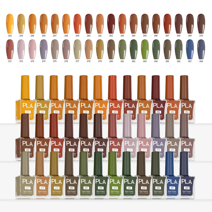 PLA 0.5oz FALL LACQUER Collection, Set of 36 Colors (#253 - #288)
