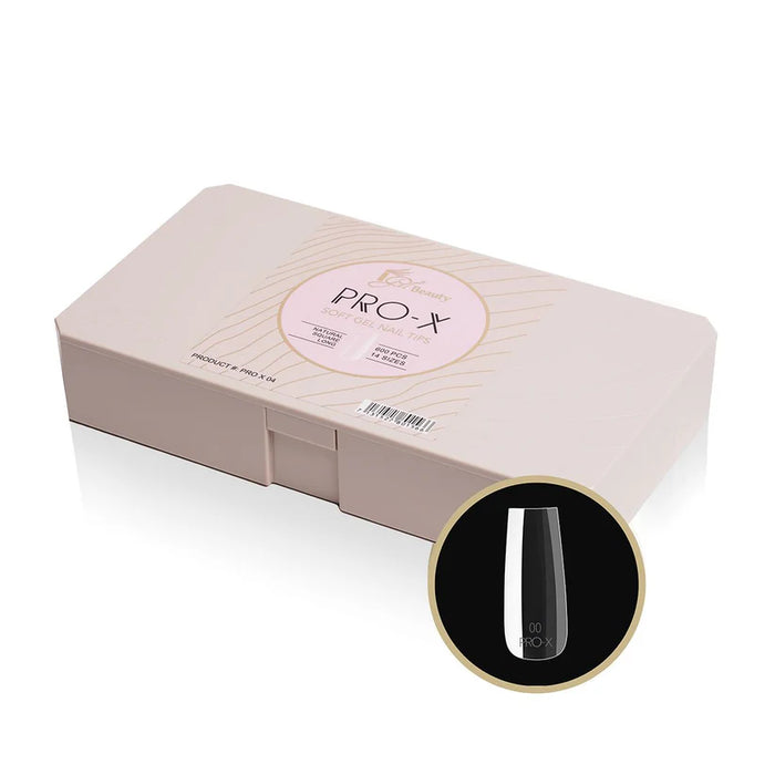 iGel PRO-X Soft Gel Nail Tips 04, Natural Square Long (Pk: 600 pcs/box)