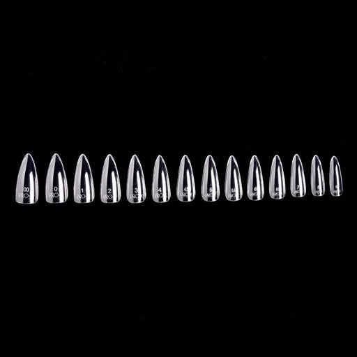 iGel PRO-X Soft Gel Nail Tips 08, Natural Stiletto Medium (Pk: 600 pcs/box)