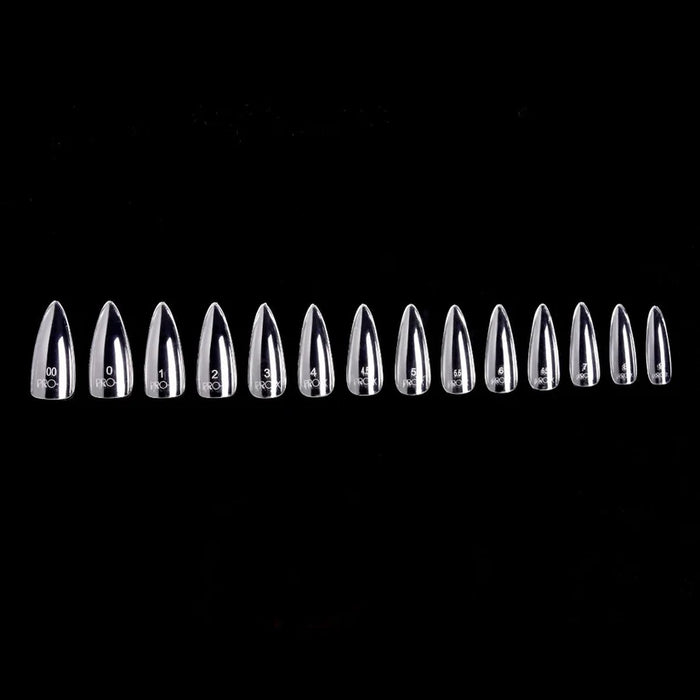 iGel PRO-X Soft Gel Nail Tips 08, Natural Stiletto Medium (Pk: 600 pcs/box)