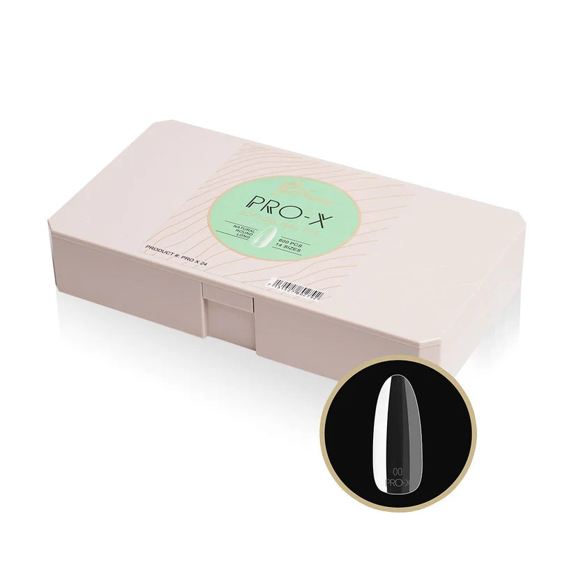 iGel PRO-X Soft Gel Nail Tips 24, Natural Round Long (Pk: 600 pcs/box)