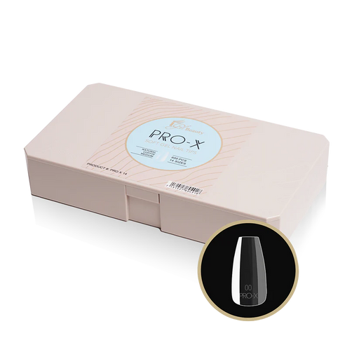 iGel PRO-X Soft Gel Nail Tips 14, Natural Coffin Medium (Pk: 600 pcs/box)