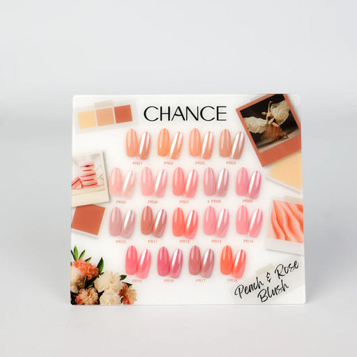 Chance Counter Display Color Chart (18 Colors) - Peach & Rose Blush Collection