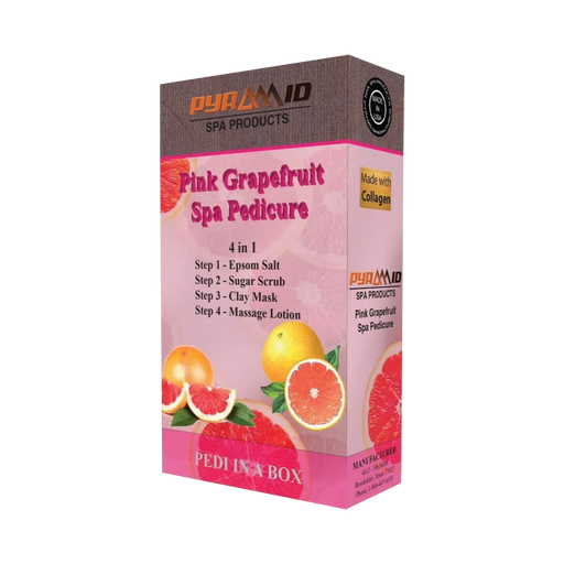 Pyramid Spa Pedicure 4in1 (Made With COLLAGEN), PINK GRAPEFRUIT (Pk: 50 packs/case)