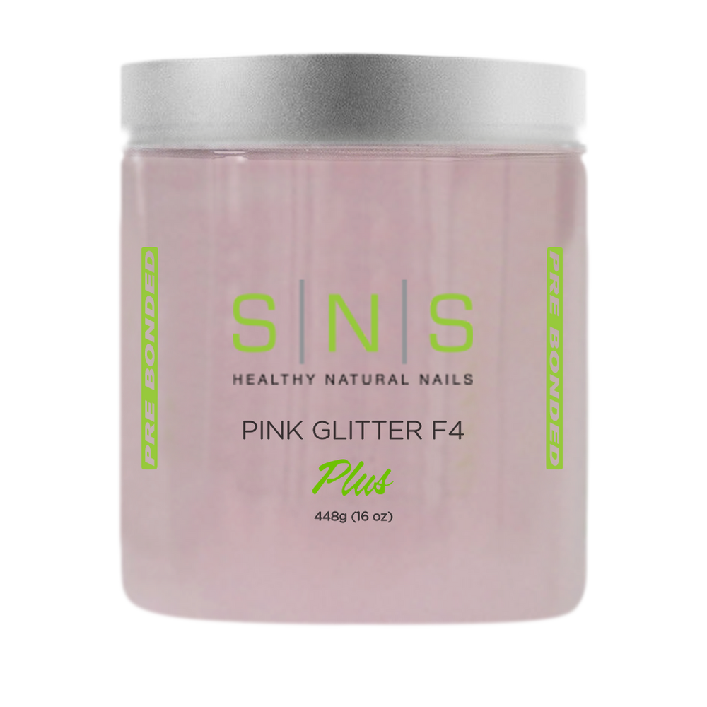 SNS Dipping Powder, 10, NATURAL PINK GLITTER F4, 16oz