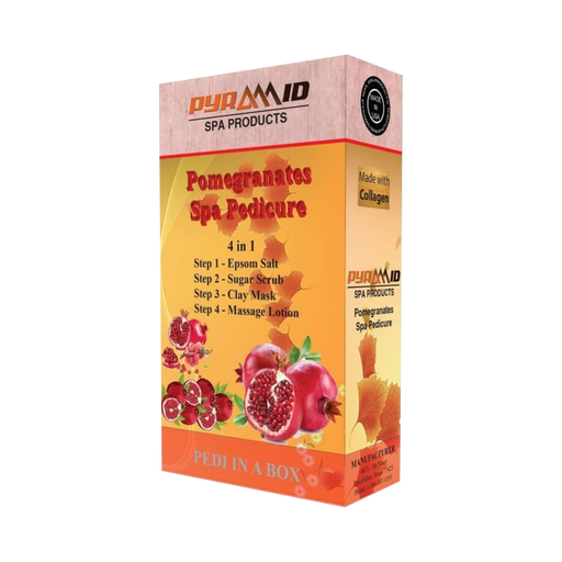 Pyramid Spa Pedicure 4in1 (Made With COLLAGEN), POMEGRANATES (Pk: 50 packs/case)