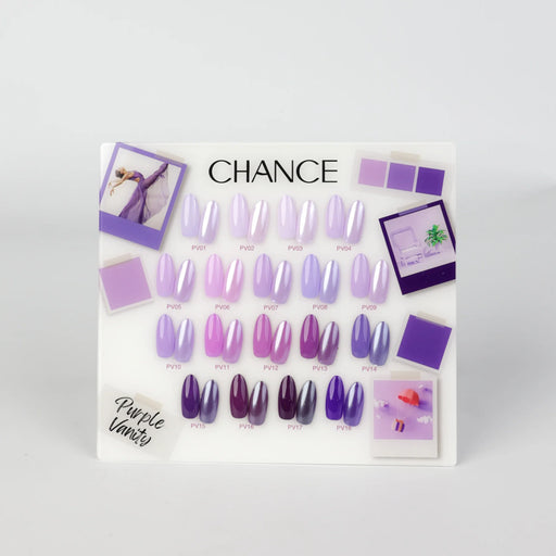 Chance Counter Display Color Chart (18 Colors) - Purple Vanity Collection