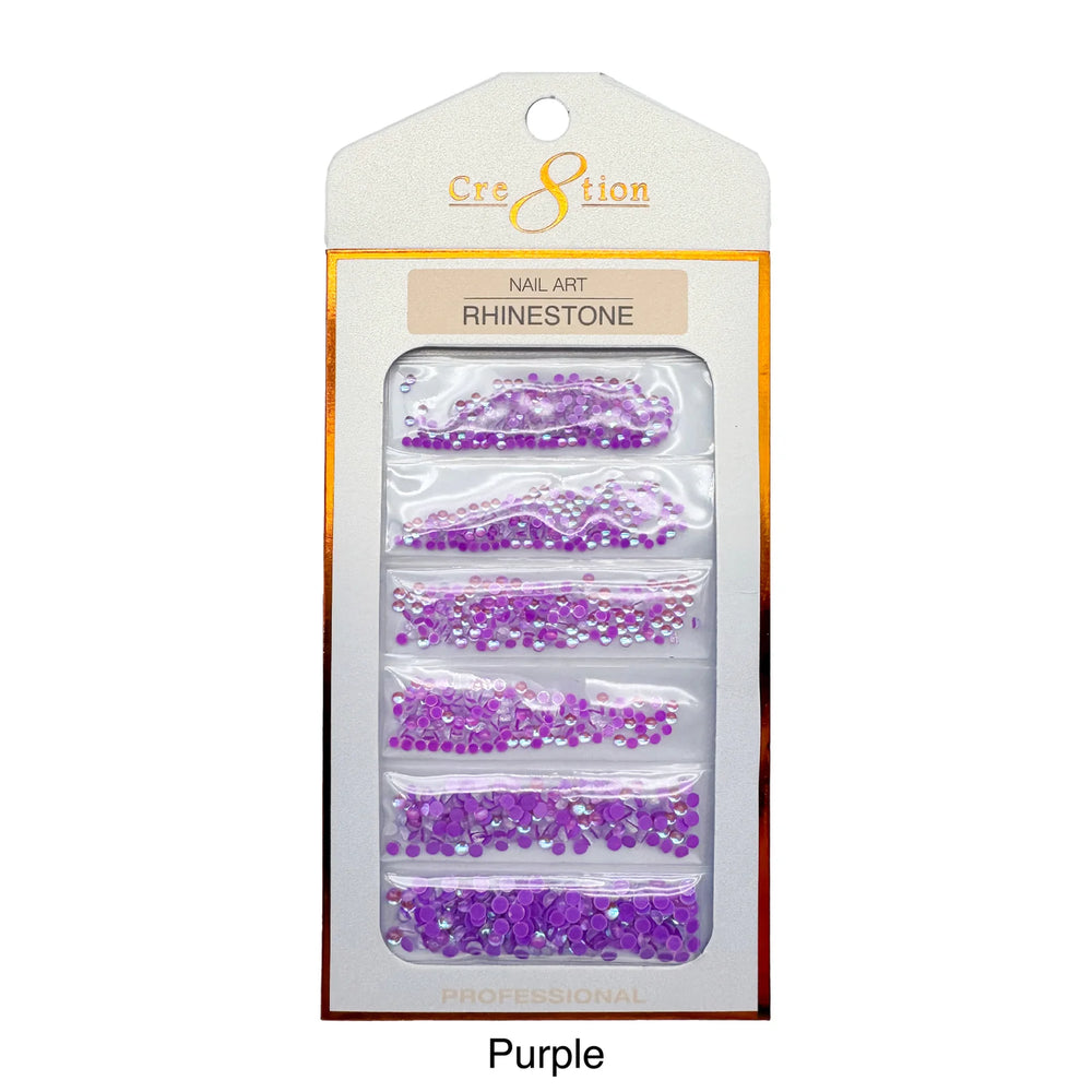 Cre8tion Opalite Nail Art - Purple (Pk: 80 pcs/pack)