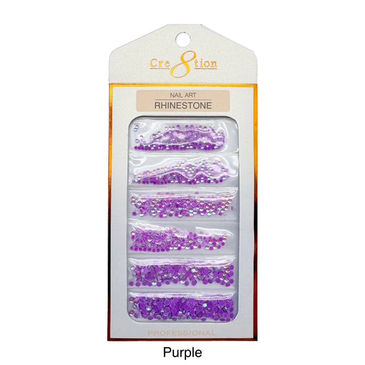 Cre8tion Opalite Nail Art - Purple (Pk: 80 pcs/pack)