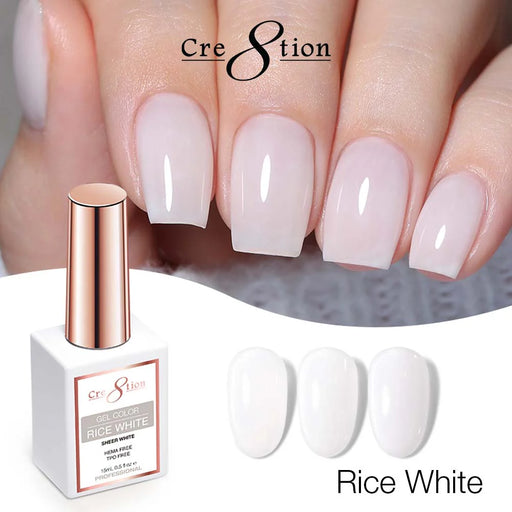 Cre8tion Sheer White 0.5oz - RICE WHITE (HEMA & TPO Free)