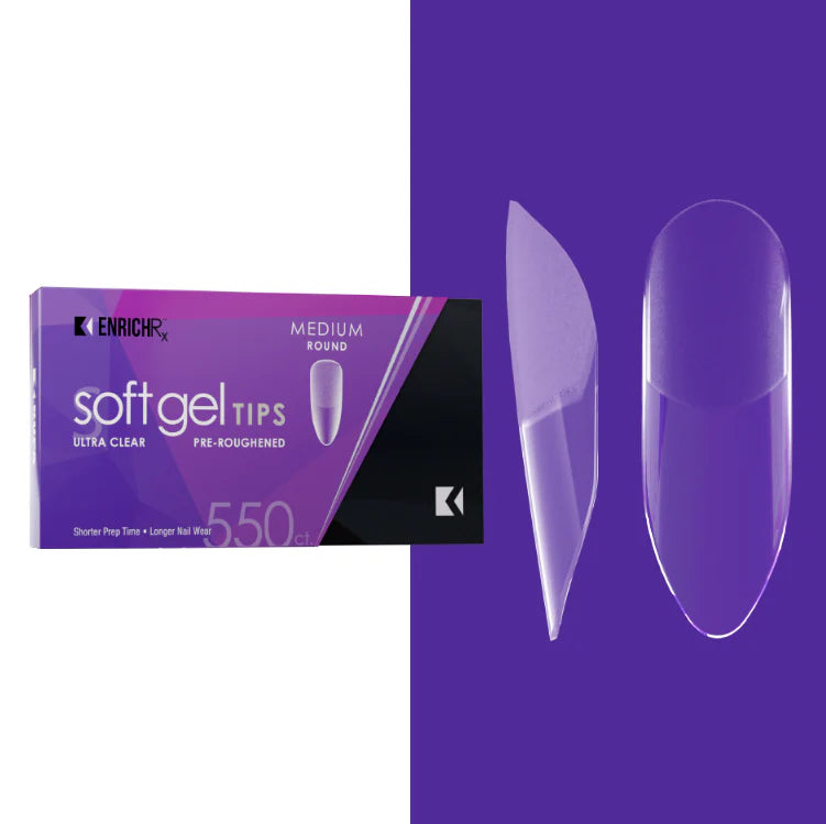 Kupa EnrichRx Soft Gel Tips - Round Medium 550 Count