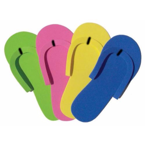 Cre8tion Non-Slippery Disposable Sewing Pedicure Slippers - Caro Bottom, 2.5mm, PACK, 10134 (Packing: 12 pairs/bag, 360 pairs/case)