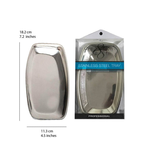 Cre8tion Disinfectant - Stainless Steel Large Tray 23.1x13cm (Pk: 120 pcs/case) - SKU 3222
