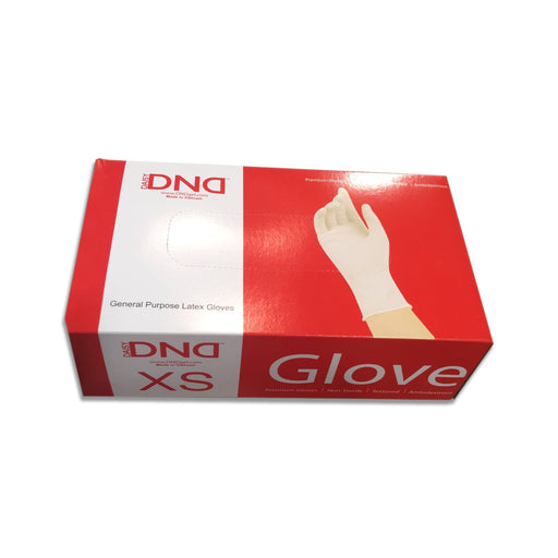 DND Disposable Latex Gloves, Size XS CASE ( PK: 500pcs/Box; 10 Boxes/ Case)