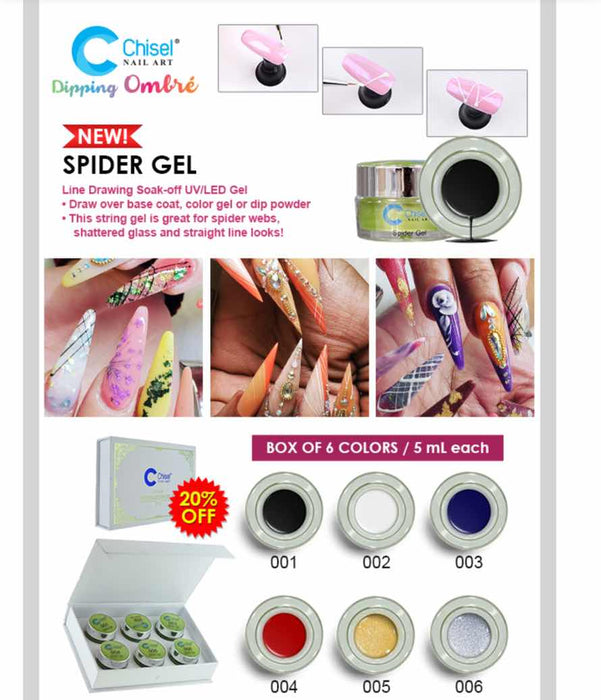 Chisel Spider Gel Kit, 5ml