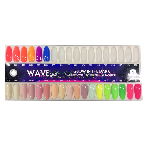 Wave Gel 4in1 Glow In The Dark, Sample Tips 24 Colors