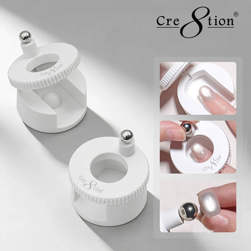 Cre8tion Plastic Rotating Cat Eye Magnet, White