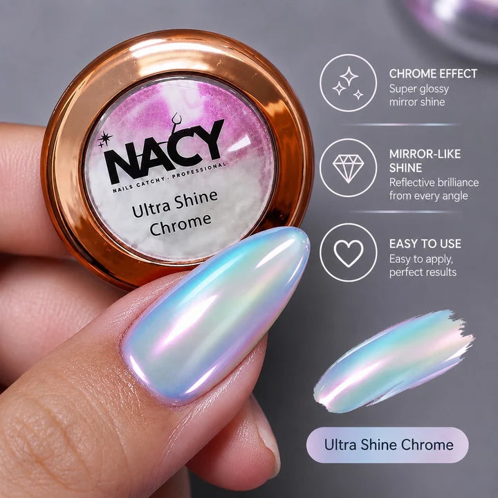 NACY Ultra Shine Chrome - Aurora Mirror Nail Pigment