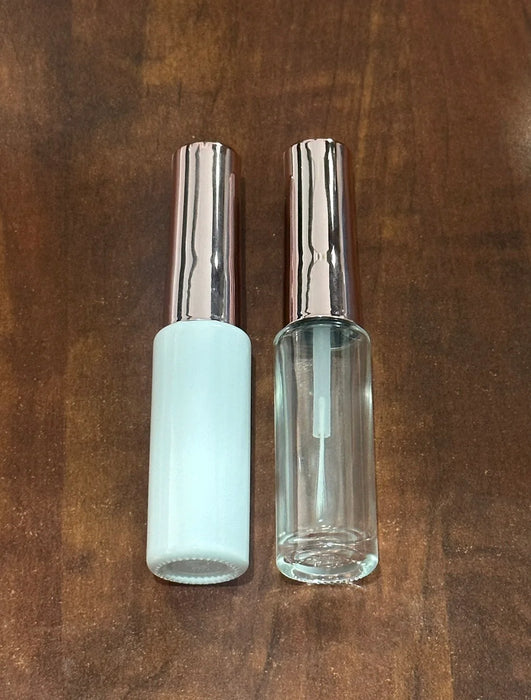 Cre8tion Nail Art Bottle With Champagne Gold Cap 0.33oz, White (Pk: 480 pcs/case)