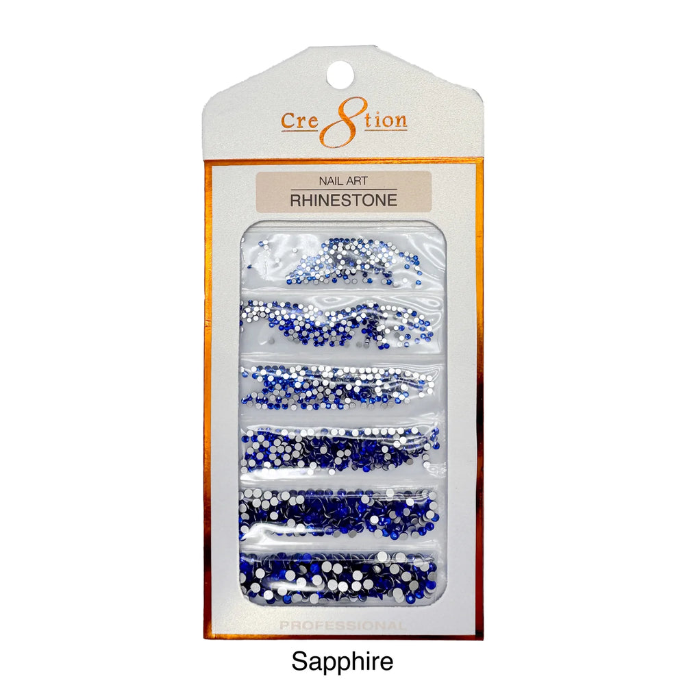 Cre8tion Rhinestone Nail Art - Sapphire (Pk: 80 pcs/pack)