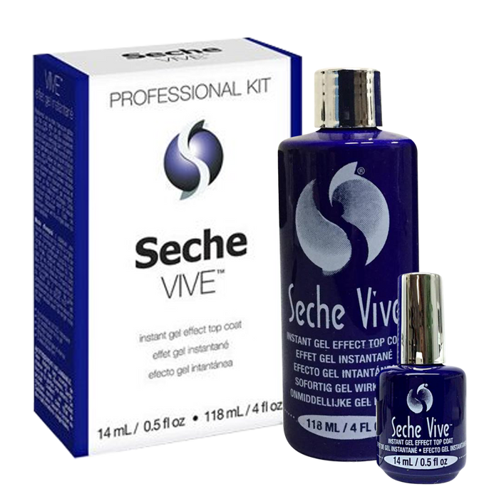 Seche Vive Professional KIT, Instant Gel Effect Top Coat, 4oz (Pk: 18 sets/case)