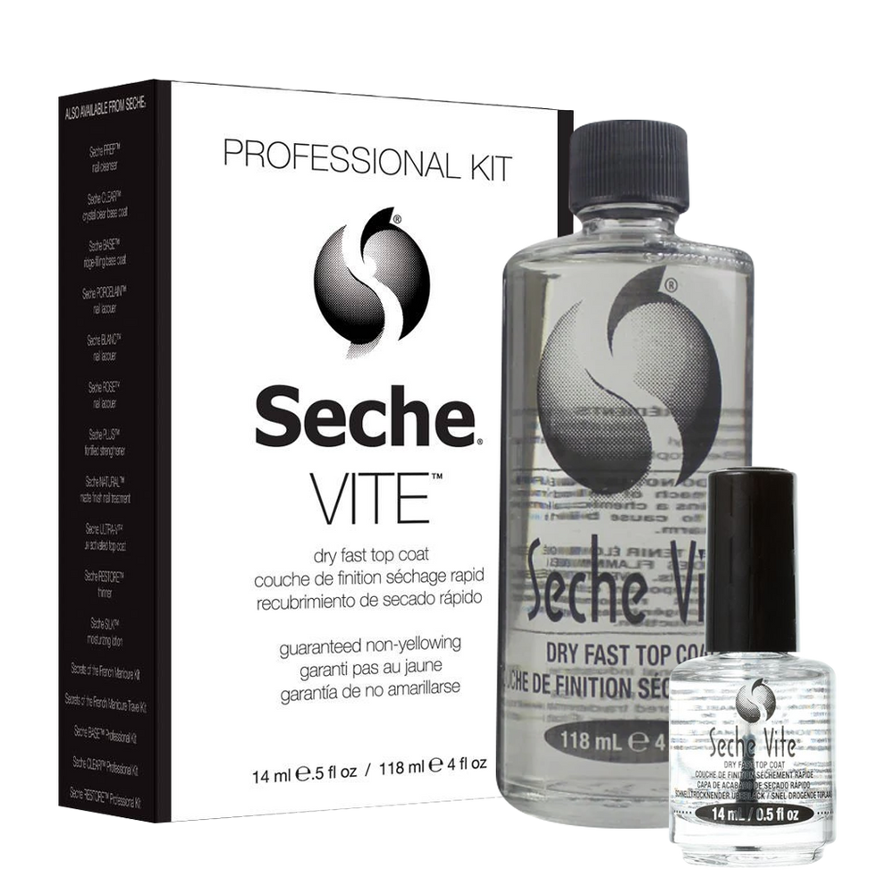 Seche Vite Professional KIT, Dry Fast Top Coat, 4oz (Pk: 18 sets/case)