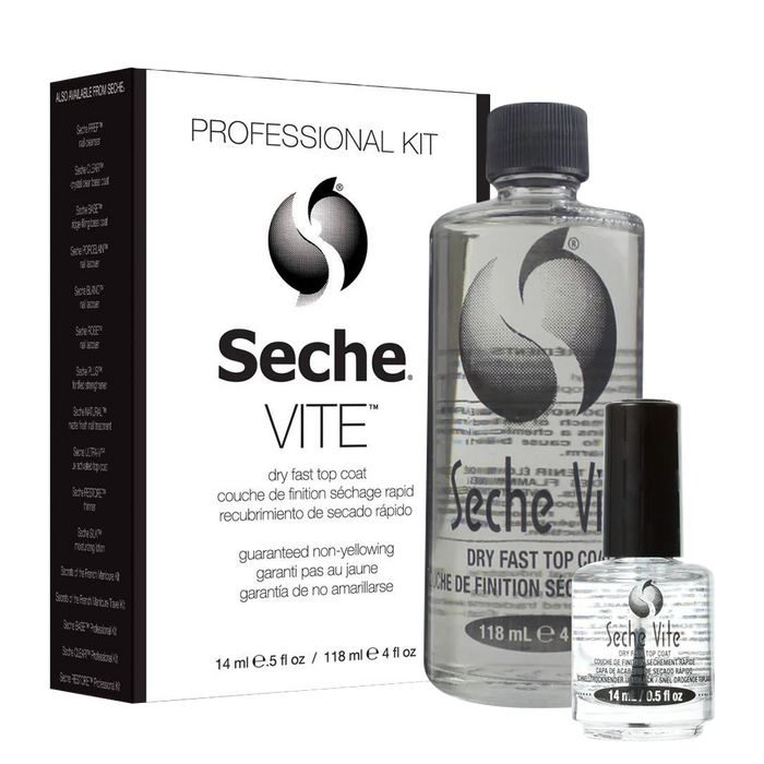 Seche Vite Professional KIT, Dry Fast Top Coat, 4oz (Pk: 18 sets/case)