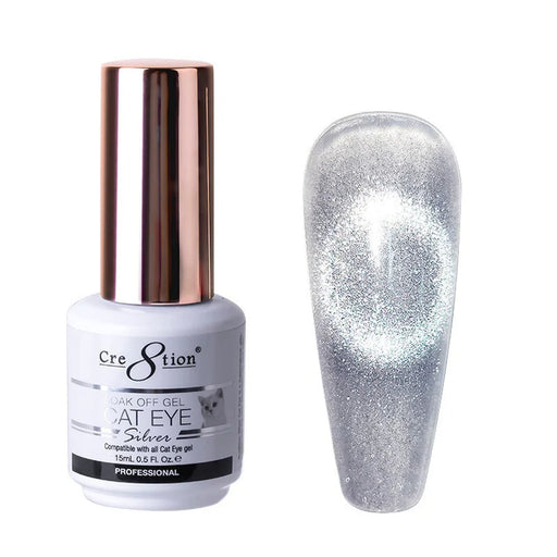 Cre8tion Silver Cat Eye Gel Polish, 0.5oz (Pk: 216 pcs/ case)