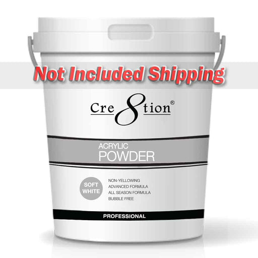 Cre8tion Acrylic Powder, Soft White, 25 lbs, 01447