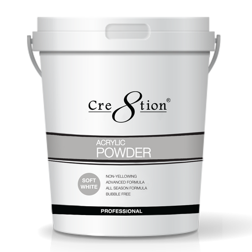 Cre8tion Acrylic Powder, Soft White, 25 lbs, 01447