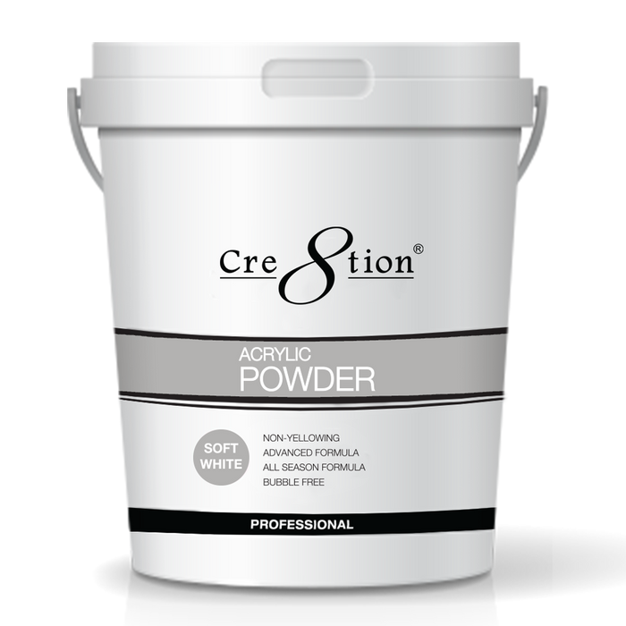 Cre8tion Acrylic Powder, Soft White, 25 lbs, 01447