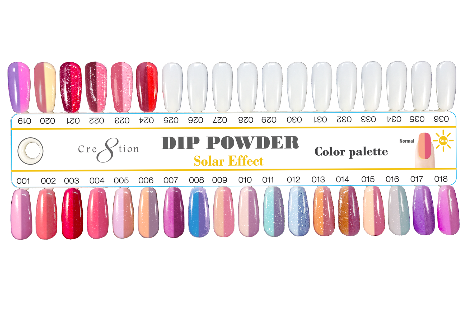 Cre8tion Solar Effect Dipping Powder Collection, Sample Tips