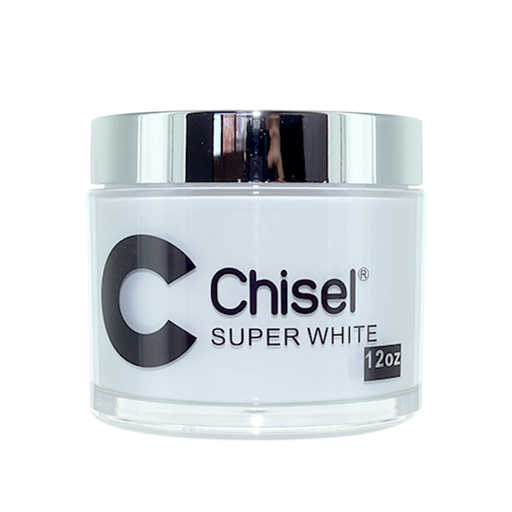 Chisel 2in1 Acrylic/Dipping Powder, Pink & White Collection, SUPER WHITE, 12oz (Packing: 60 pcs/case)