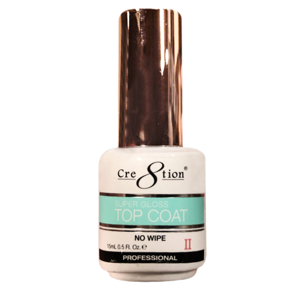 Cre8tion Super Gloss 0.5oz, Top Coat No Wipe, Formula II
