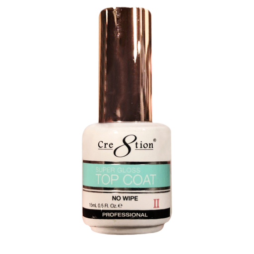 Cre8tion Super Gloss 0.5oz, Top Coat No Wipe, Formula II