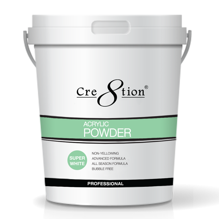 Cre8tion Acrylic Powder, Super White, 25 lbs, 01443