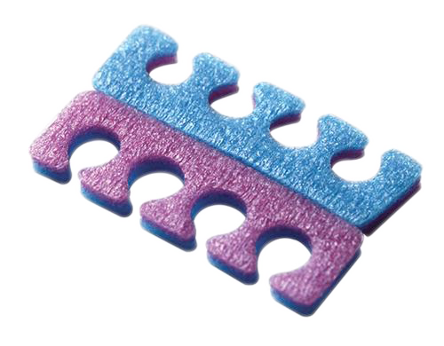 Cre8tion Toe Separators PE Foam, 4 Holes, 2 Tones, PACK, 10002 (Packing: 100 pcs/pack - 1,000 pairs/case)