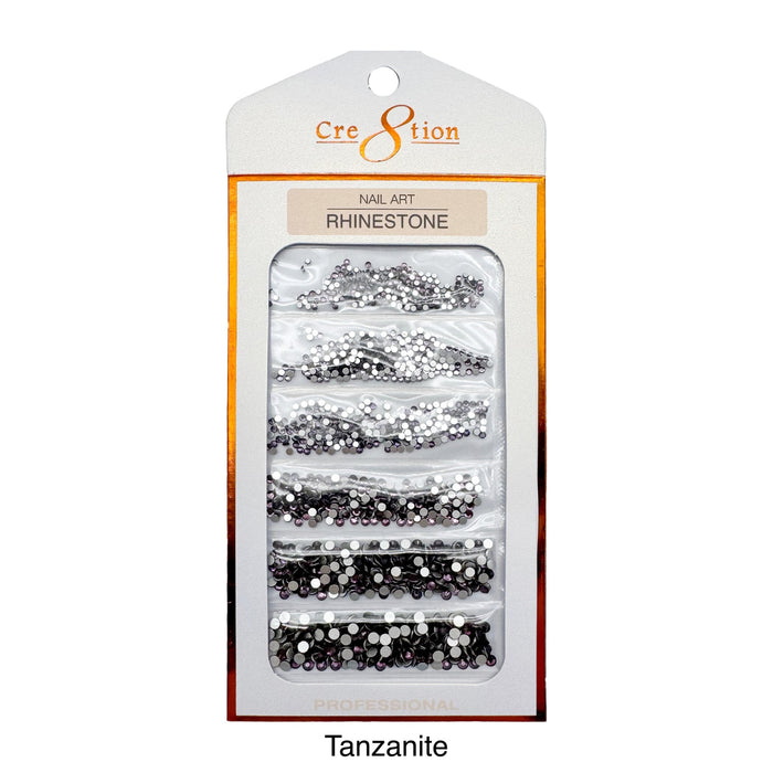 Cre8tion Rhinestone Nail Art - Tanzanite (Pk: 80 pcs/pack)