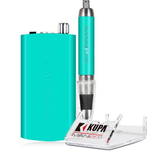 Kupa ManiPro Passport (Filing Machine) Limited Edition, TEAL (Portable Electric Nail File), KP-55 Handpiece