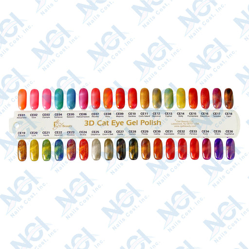 iGel 3D Cat Eye Gel Collection, Sample Tips, #01, From CE01 To CE36