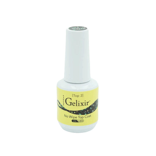 Gelixir GLITTER No Wipe Top Coat, 02, 0.5oz (Pk: 6 pcs/box, 192 pcs/case)