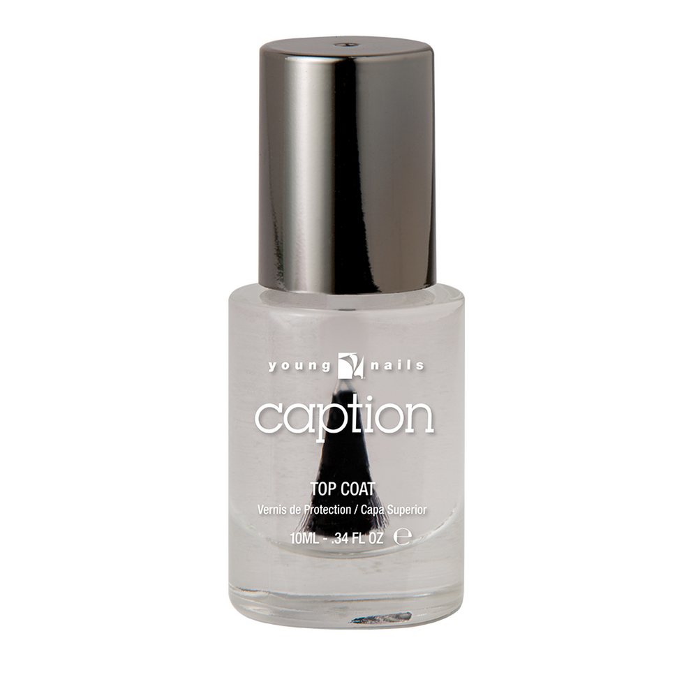 Young Nails Caption Nail Lacquer Top Coat, PO1000TC, 0.34oz