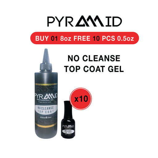 Pyramid Top Coat No Cleanse Refill, 8oz. Buy 01 Top Coat No Cleanse Refill, 8oz Free 10 PCS 0.5oz