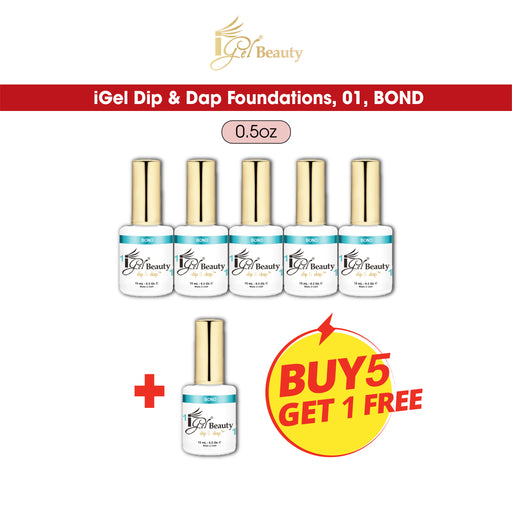 iGel Dip & Dap Foundations, 01, BOND, 0.5oz, Buy 05 Get 01 FREE