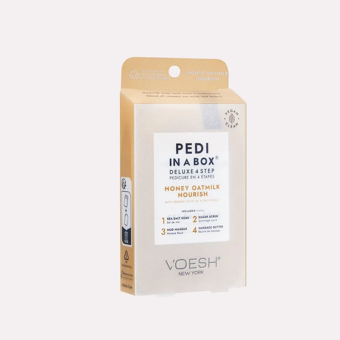 Voesh Pedi In A Deluxe Box 4 Step, HONEY OATMILK NOURISH, CASE (Pk: 50 pcs/case)