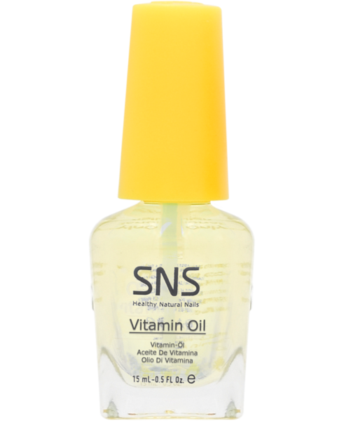 SNS Dipping Liquid, Glass Bottle, Vitamin Oil (Yellow Cap), 0.5oz (Packing: 84 pcs/case)