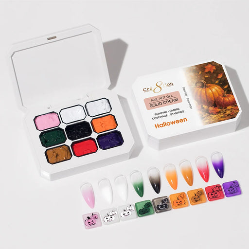 Cre8tion Nail Art Gel - Solid Cream Palette, HALLOWEEN